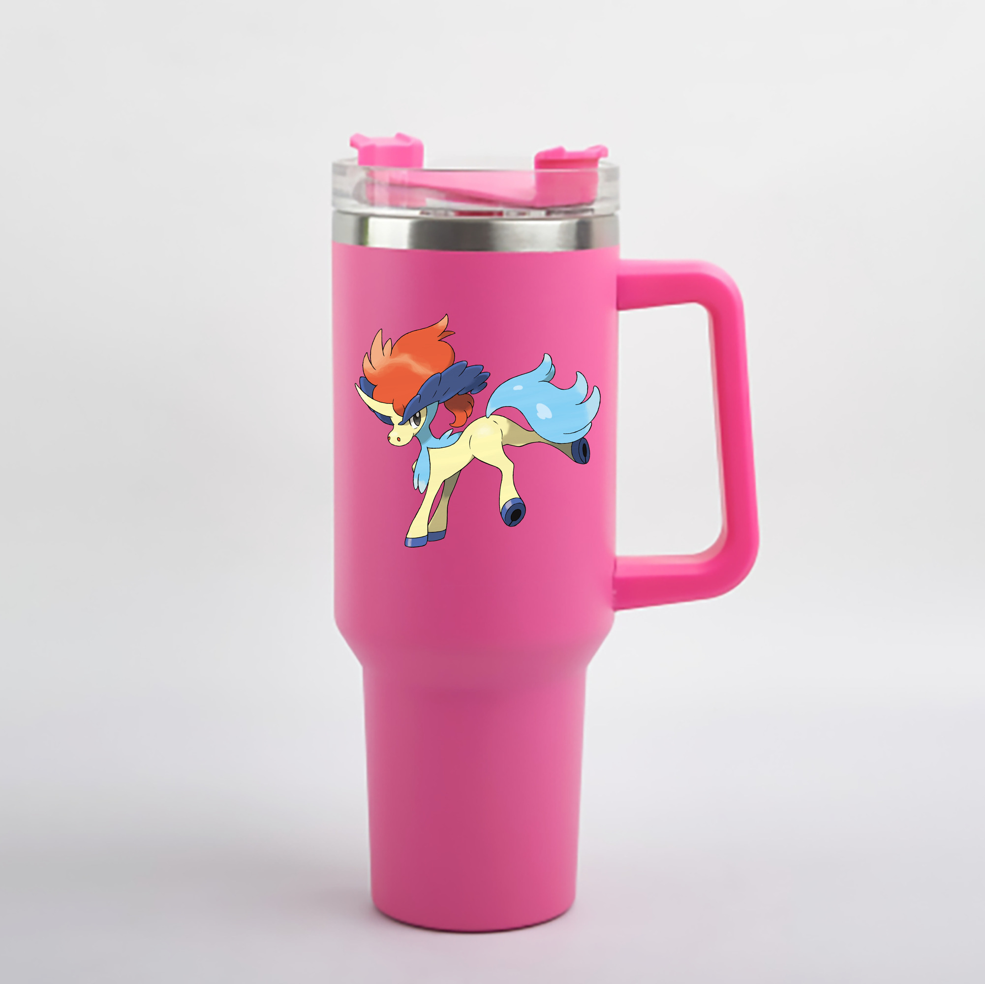 （画像用） ポケットモンスター Pokémon 1200mL車用タンブラー - クリスタルステッカー（プラスチックストロー付き）